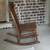 Old Sewing, Nursing, Quilting, Music Playing Oak Armless Rocking Chair 5 thumbnail