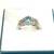 Brand new .925 silver ring with aquamarine & (4) CZ diamonds. 9 1 thumbnail