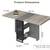 Folding Drop Leaf Dining Table with Storage & 4 High Back Chairs 13 thumbnail
