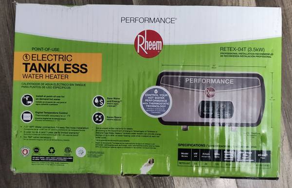 Tankless water heater 1