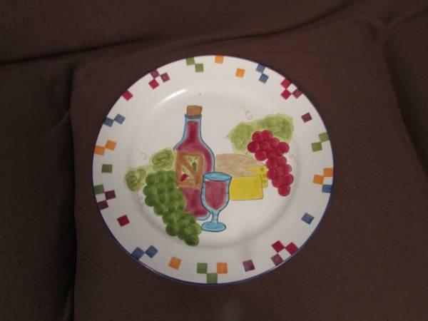14+ inch diameter Laurie Gates stoneware platter 1
