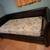 Black leather day bed w/ trundle night stand 1 thumbnail