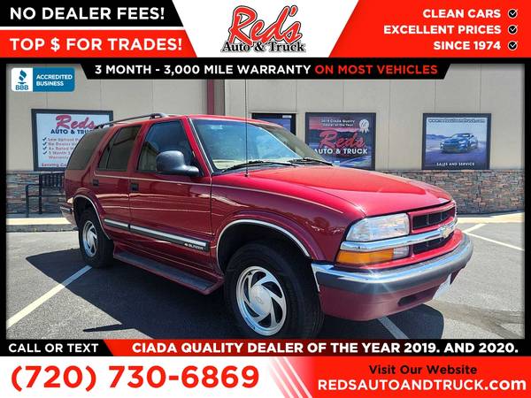 1998 Chevrolet Chevy BLAZER LT - $9,999 (1451 Vista View Dr., Longmont, CO 80504)63612423481731122