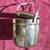 Vintage Crescent Silver Plated Ice Bucket swing handle and glass liner 1 thumbnail