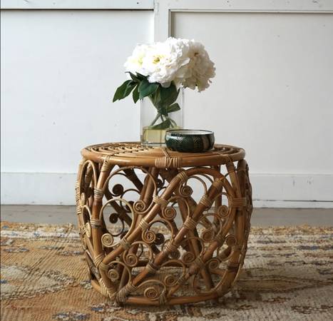 Rattan Hand Woven Peacock Ottoman - $33563471461591553123