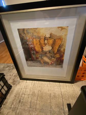 Oliva Maxweller art, REQUIESCENCE I, framed, SIGNED large artwork 1