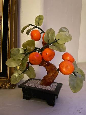 Jade Orange Tree Bonsai Feng Shui Wealth Decor Item Oro Valley 1