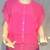 New, Pink with Black, Soft Blouse Top, Size L 4 thumbnail