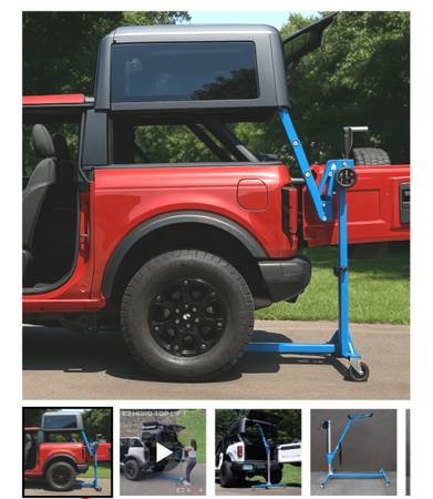 Two door bronco hard top remover 1