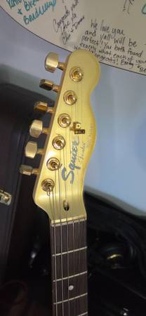 Fender Squier Artist John 5 Tele Frost Gold w Padded gig bag