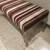 Upholstered Bench with Velvet Stripes Seat & Metal Base, 49" Long, NEW 7 thumbnail