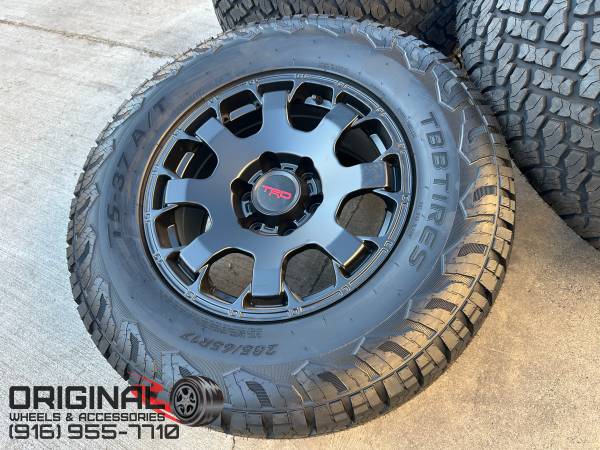Llantas TRD PRO de 17" para Toyota Tacoma, 4Runner, Tundra, Sequoia, FJ, neumáticos y rines - $1.100 (Rocklin)63440042232451121