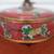 Vintage Antique Floral Chinese Cloisonne Box with Brass Foo Dog! 7 thumbnail