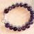 Amethyst Glass Beaded Bracelet 1 thumbnail