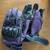 Biltwell Bridgeport motorcycle gloves - purple - women's medium 1 thumbnail