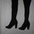 New, Lady'sBlack Man Made Suede Knee High Top Dress Boots, Size 5 1/2 1 thumbnail