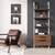 Industrial Bookshelf with Wood Drawers and Matte Steel Frame, 3-Shelf 2 thumbnail