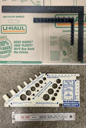 Vintage PennCraft Square L Shape Measuring Ruler Tool 24” X 16” w/More 1