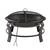 28 INCH ROUND WOOD BURNING FIRE PIT with grilling rack 2 thumbnail