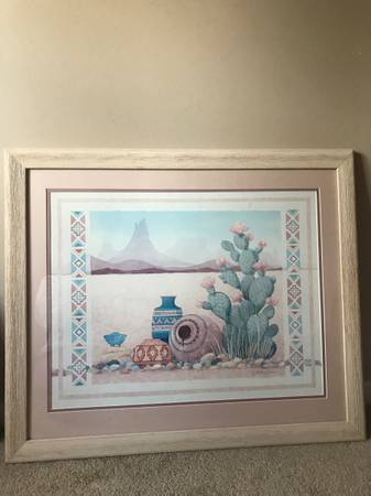 Artwork - cactus print in frame 1