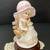 Vtg Price Products music box GIRL IN BONNET W/RABBIT CARROTS tall 8" 1 thumbnail