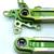 Kooka Vintage Mountain Crankset 175mm Candy Apple Green Anodized USA Made 10 thumbnail