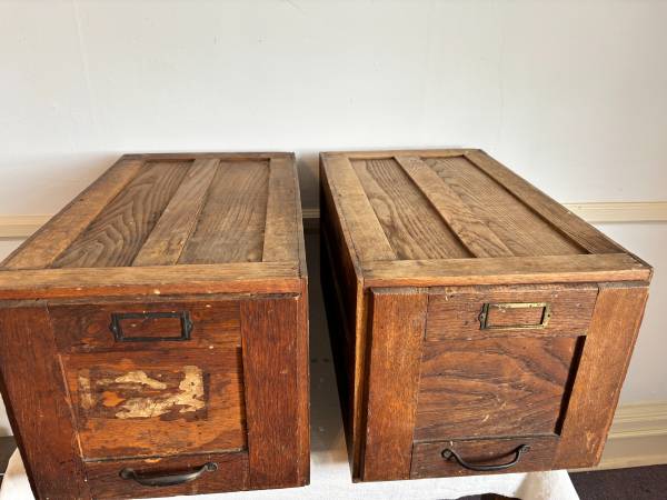Oak Filing Boxes 1