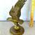 Antique 12” tall solid brass eagle perched on a ball figurine 4 thumbnail