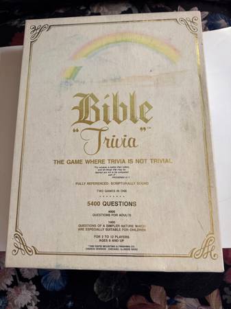 Vintage Bible Trivia Game.  Complete 1