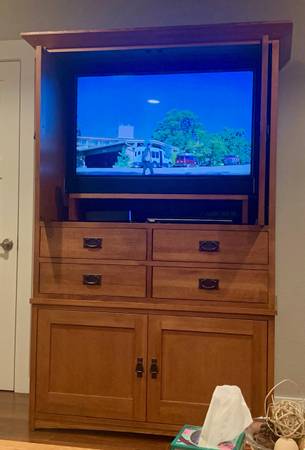 Entertainment Center - Stickley Style, Craftsman, Solid Oak 1
