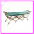 Hollywood Regency Italian Curule Gilt Wrought Iron Bench Seat With Tur 1 thumbnail