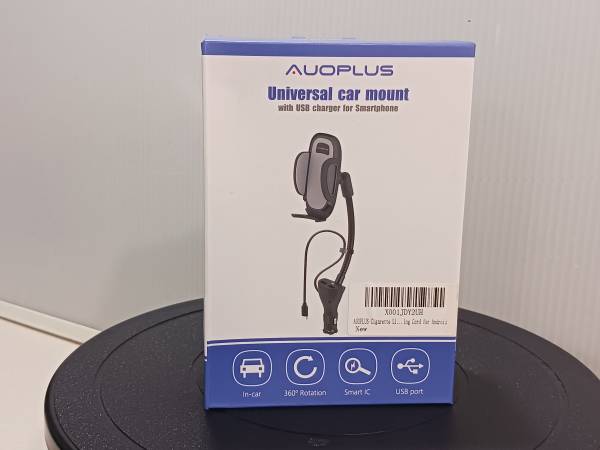 AUOPLUS Univ. Android/iPhone Car Holder Gooseneck USB/Cigarett Charger 1