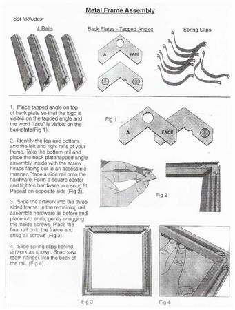 Puzzle Frame Black Metal Channel 20” X 27” 1