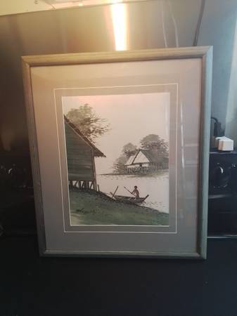 Art on fabric signed 1