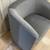Brand New Gray Velvet Barrel Chair Sitting Accent Side Arm Chair 3 thumbnail