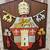 Antique Heraldic Crest Painted Wood Lion & Crown Castle Plaque 2 thumbnail