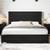 AMERLIFE Farmhouse King Size Bed Frame with 49" Fluted Headboard 2 thumbnail