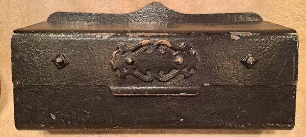 Vintage mailbox with brass ornamentation 1