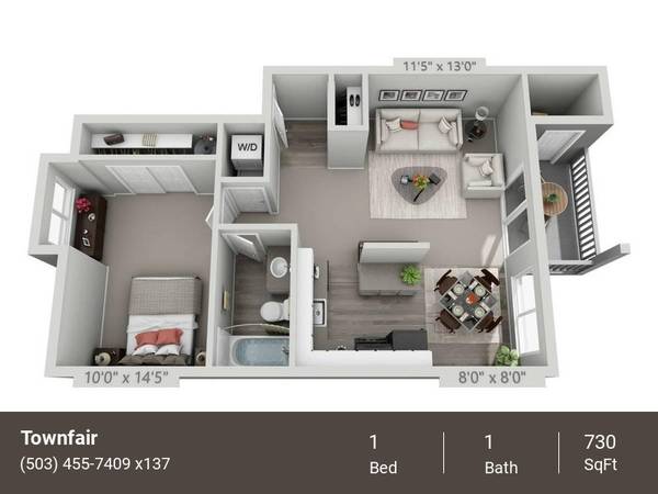 $1,335 / 1br - 730ft2 - Cozy 1BR - In-Unit Washer/Dryer, Pool & Playground! (Gresham)64038878211202123