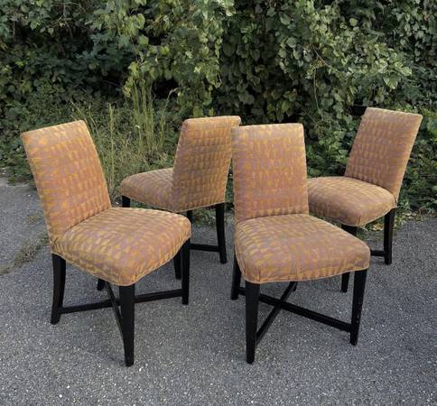 Set of 4 Upholstered Dining Chairs by John Hutton for Donghia 1
