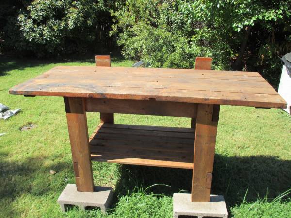 Wooden Work Bench Table 1
