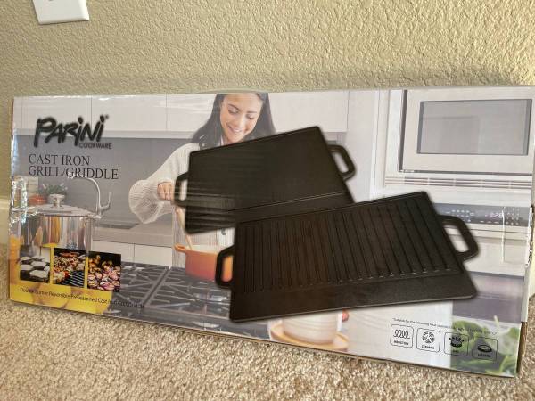 Cast Iron Grill Griddle Reversible (NEW) 1
