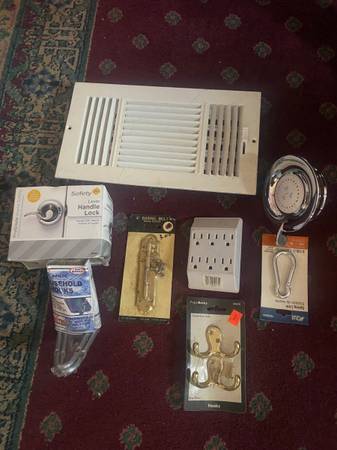 Miscellaneous hardware, electrical, plumbing, most of it is New 1