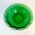 Vintage Art Deco Hazel-Atlas Kelly Green Scalloped Serving Bowl 7.5” 3 thumbnail