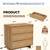 3 drawer Nightstand 2 thumbnail