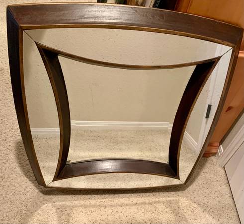 Large Wall Wood Frame Mirror 1