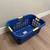 TWO- XL Laundry Baskets- 1 Blue Heavy Duty Sterilite Basket- 1 Grey Round Basket 8 thumbnail