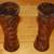 Pair of Vintage Handmade Brutalist Wooden Candle Stick Holders 4 thumbnail