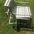 Vintage tubular aluminum vinyl strap patio chair w/ bench A50 3 thumbnail
