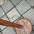Turned Teak Scandinavian / Danish Modern  floor lamp  B40 7 thumbnail